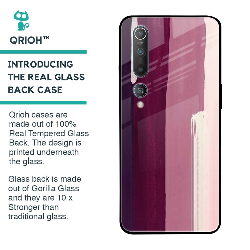 Brush Stroke Art Glass Case for Xiaomi Mi 10 Pro
