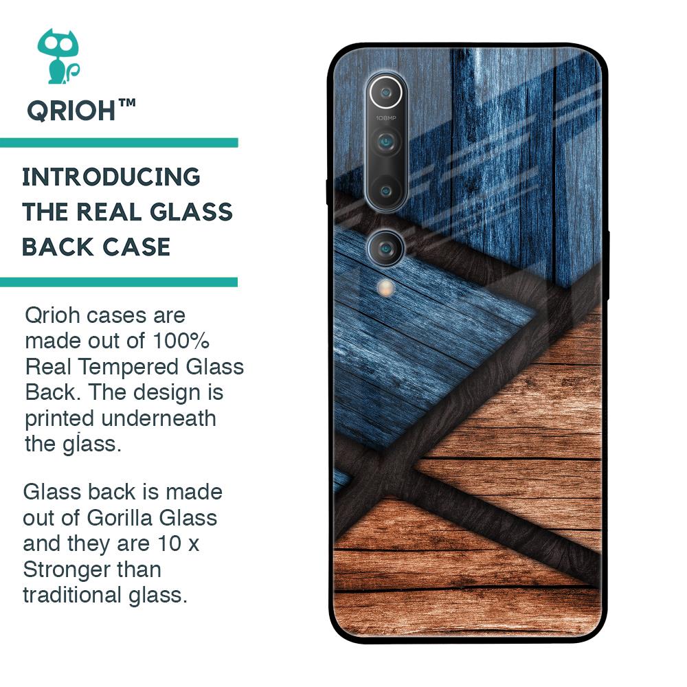 Wooden Tiles Glass Case for Xiaomi Mi 10 Pro