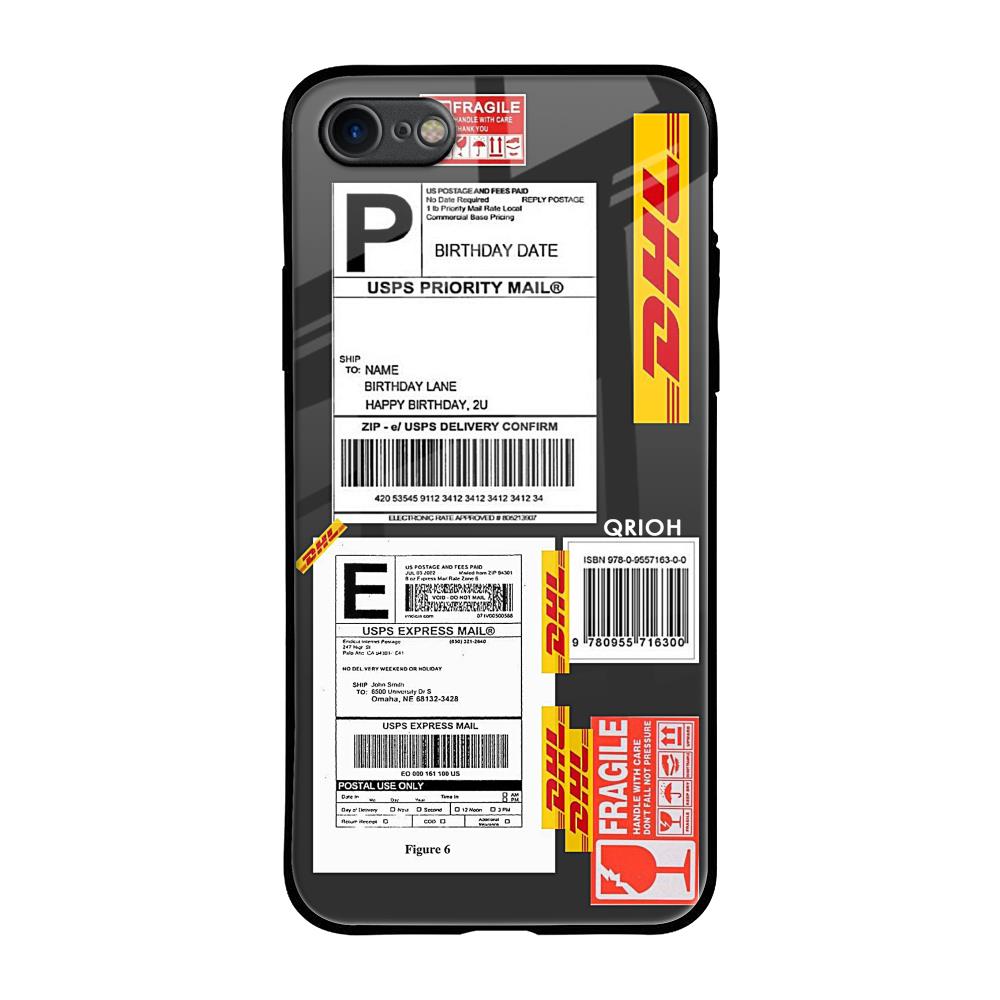 Cool Barcode Label iPhone SE 2020 Glass Back Cover Online