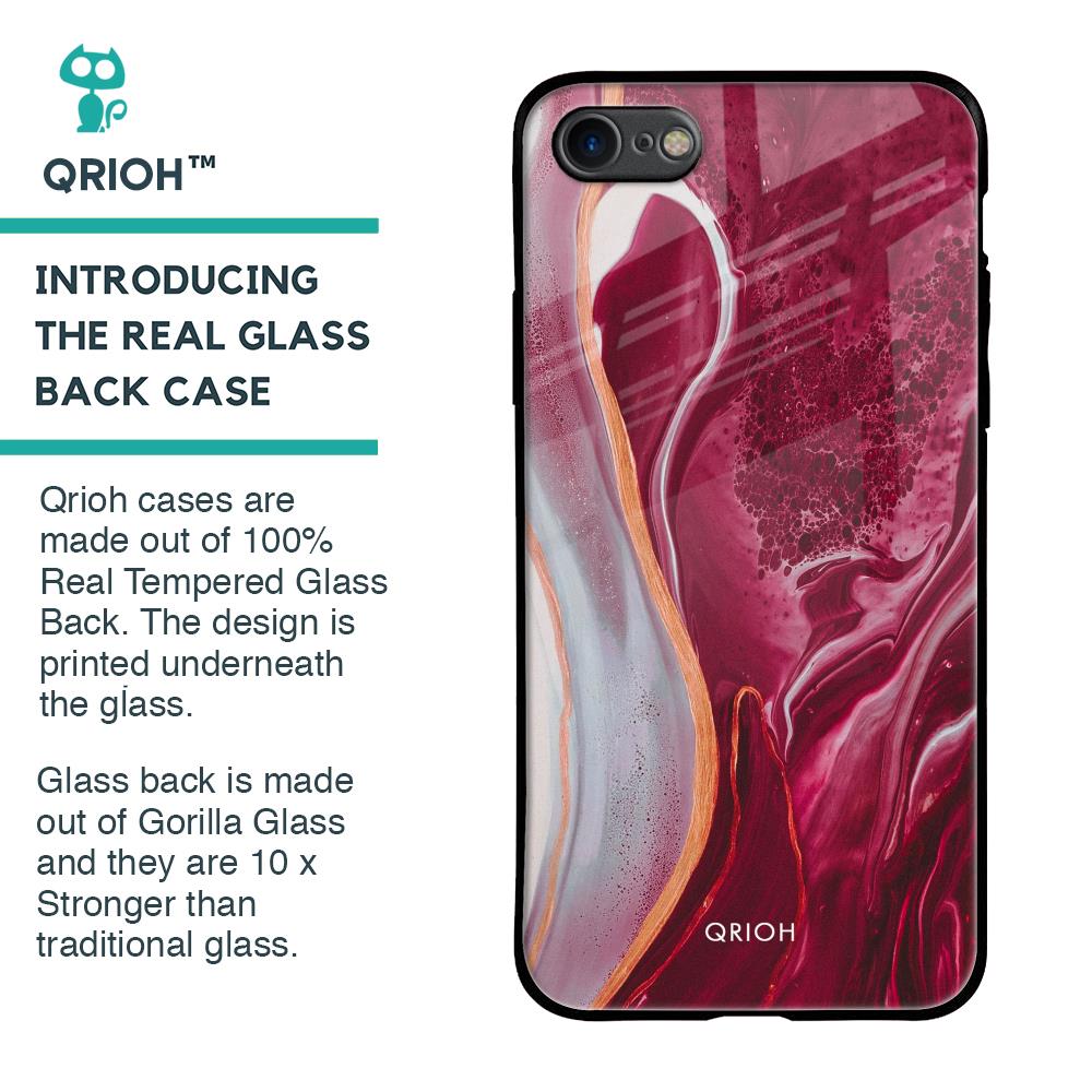 Crimson Ruby Glass Case for iPhone SE 2020