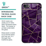 Geometric Purple Glass Case For iPhone SE 2020