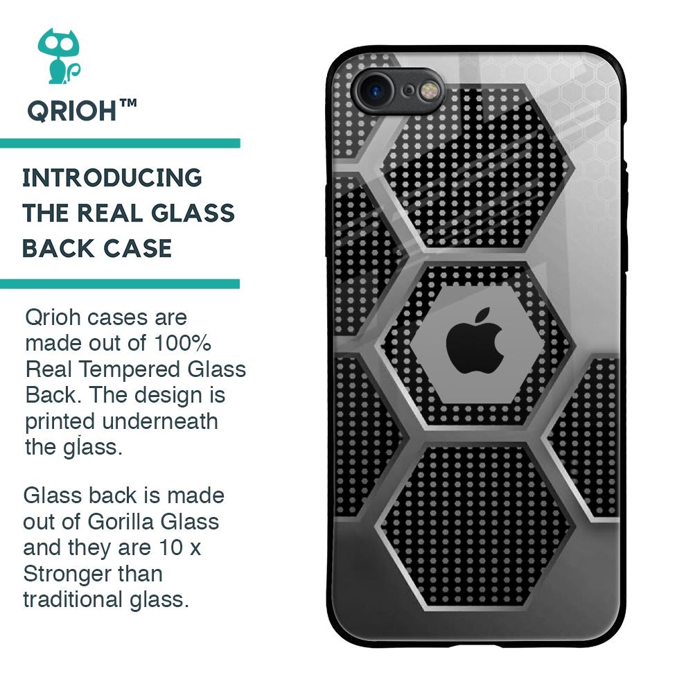 Hexagon Style Glass Case For iPhone SE 2020