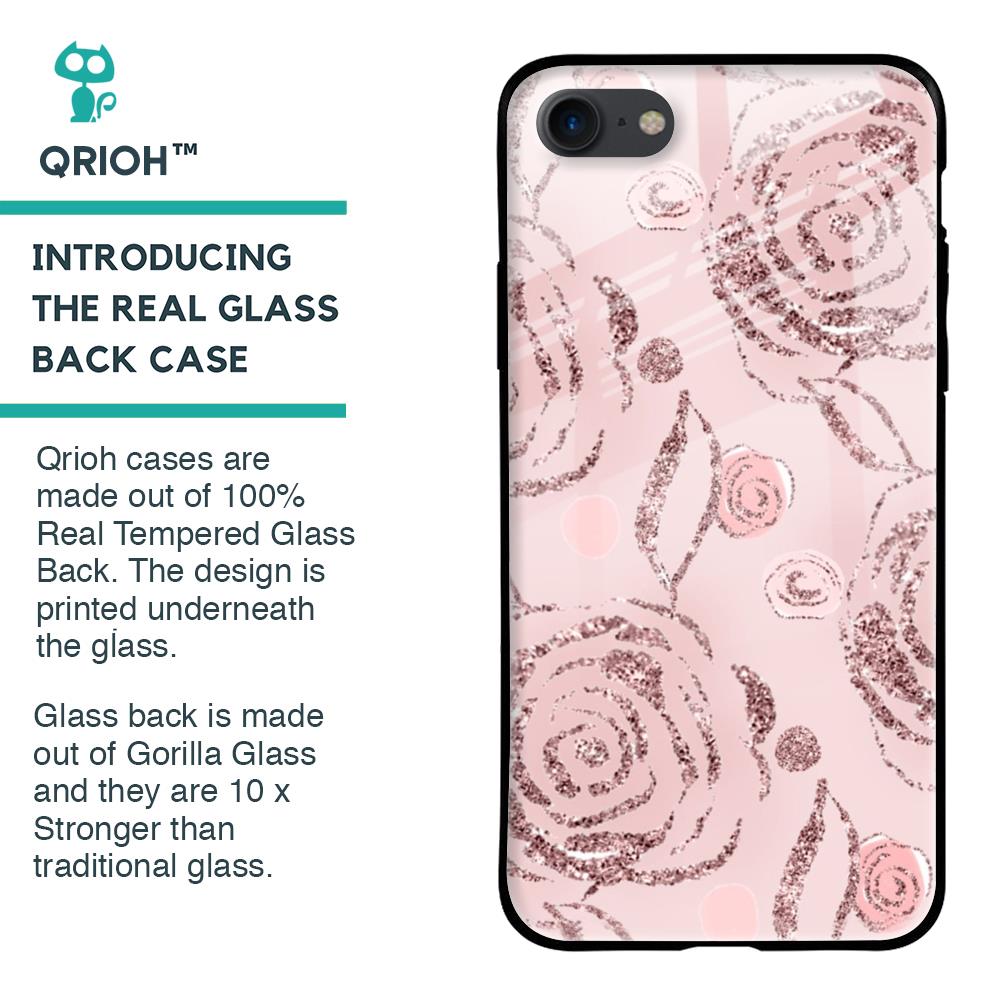 Shimmer Roses Glass case for iPhone SE 2020