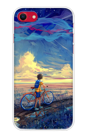 Riding Bicycle to Dreamland iPhone SE 2020 Back Cover