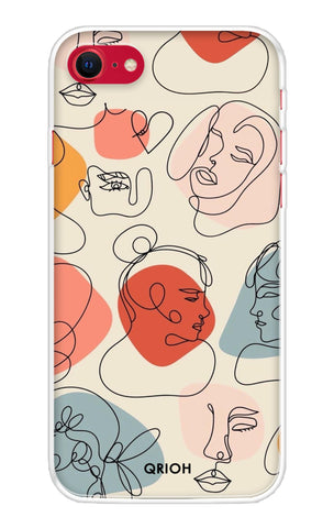 Abstract Faces iPhone SE 2020 Back Cover