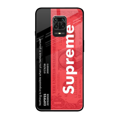 Supreme Ticket Xiaomi Redmi Note 9 Pro Glass Back Cover Online