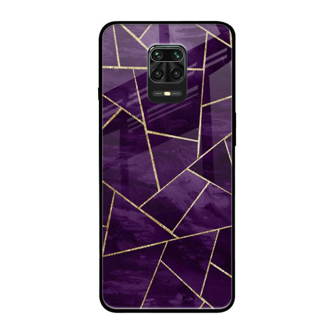 Geometric Purple Xiaomi Redmi Note 9 Pro Glass Back Cover Online