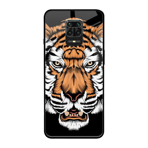 Angry Tiger Xiaomi Redmi Note 9 Pro Glass Back Cover Online