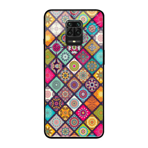 Multicolor Mandala Xiaomi Redmi Note 9 Pro Glass Back Cover Online