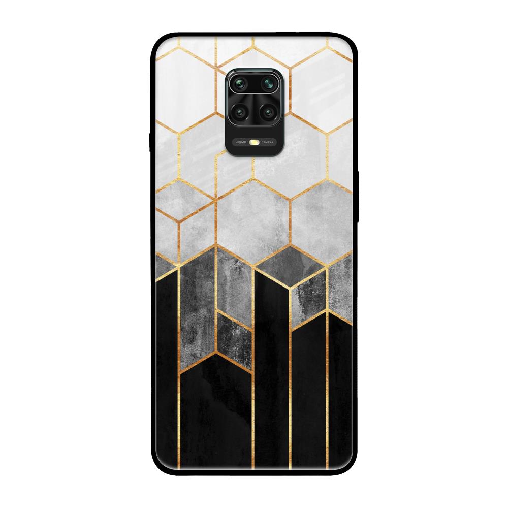 Tricolor Pattern Xiaomi Redmi Note 9 Pro Glass Back Cover Online