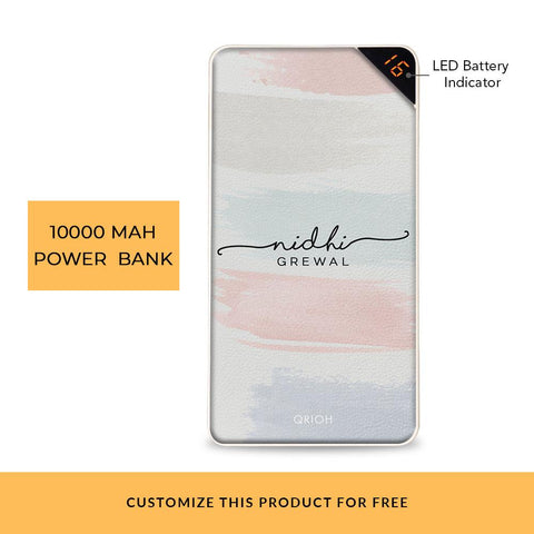 Light Stroke Pastel Customized Power Bank