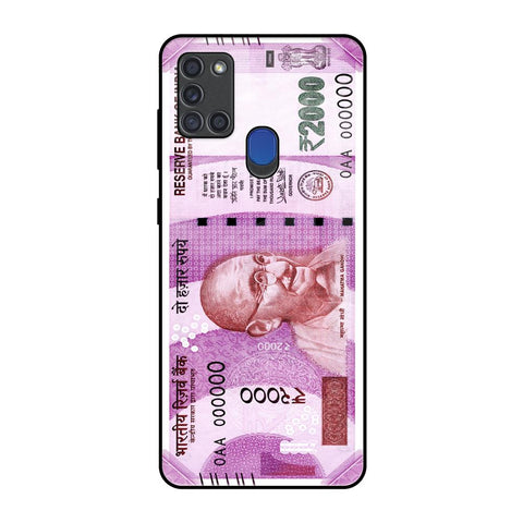 Stock Out Currency Samsung A21s Glass Back Cover Online