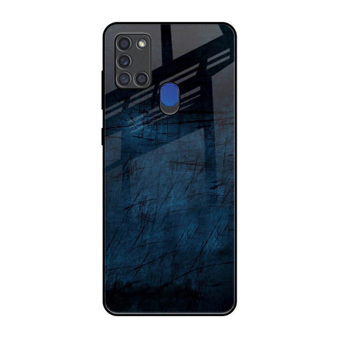 Dark Blue Grunge Samsung A21s Glass Back Cover Online