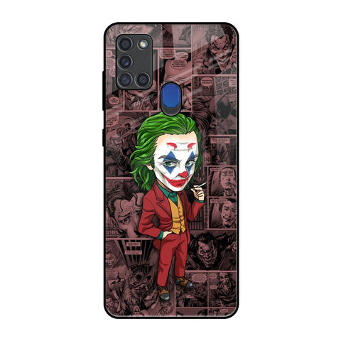 Joker Cartoon Samsung A21s Glass Back Cover Online