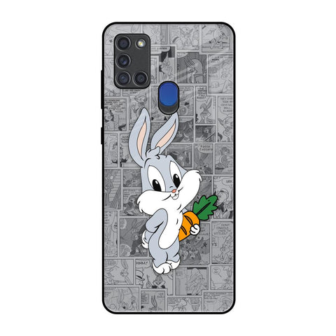 Cute Baby Bunny Samsung A21s Glass Back Cover Online