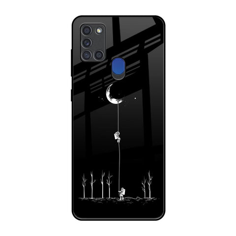 Catch the Moon Samsung A21s Glass Back Cover Online