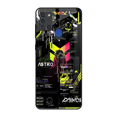 Astro Glitch Samsung A21s Glass Back Cover Online