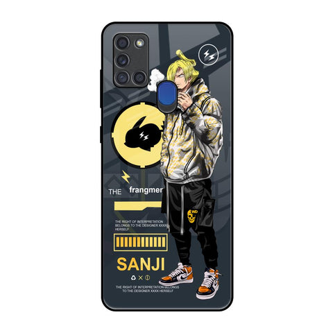 Cool Sanji Samsung A21s Glass Back Cover Online