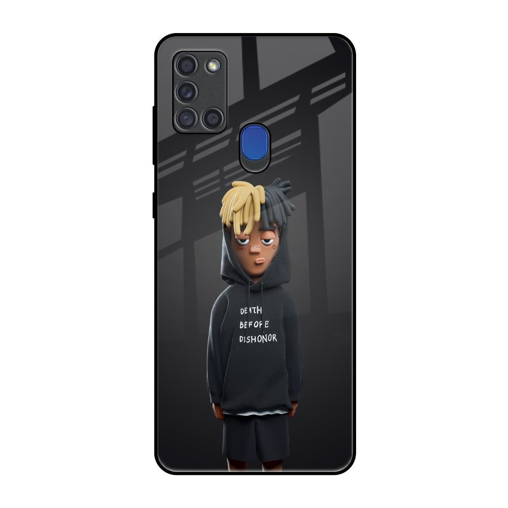 Dishonor Samsung A21s Glass Back Cover Online