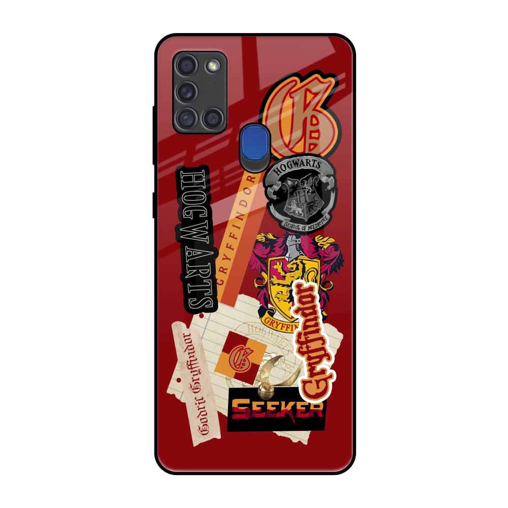 Gryffindor Samsung A21s Glass Back Cover Online