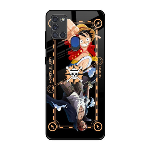 Shanks & Luffy Samsung A21s Glass Back Cover Online