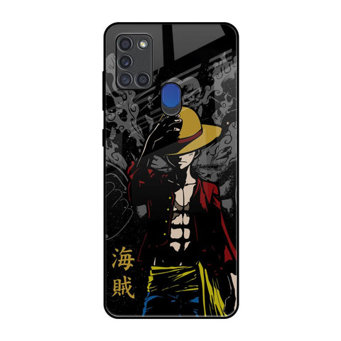 Dark Luffy Samsung A21s Glass Back Cover Online