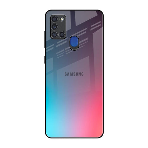 Rainbow Laser Samsung A21s Glass Back Cover Online