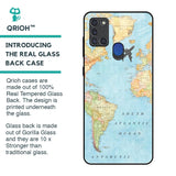 Travel Map Glass Case for Samsung A21s