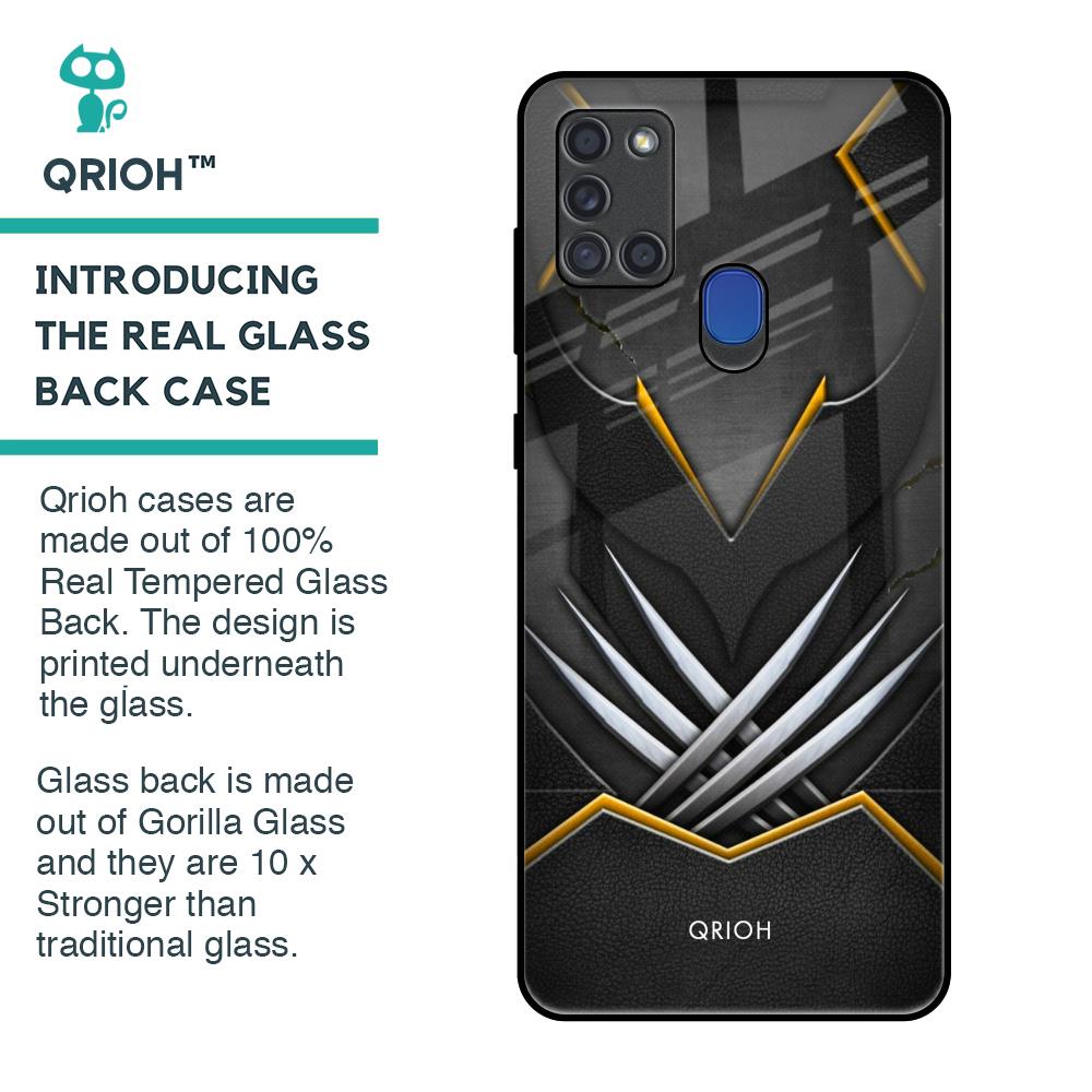 Black Warrior Glass Case for Samsung A21s