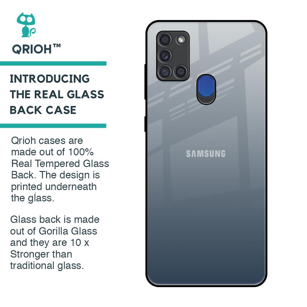 Dynamic Black Range Glass Case for Samsung A21s