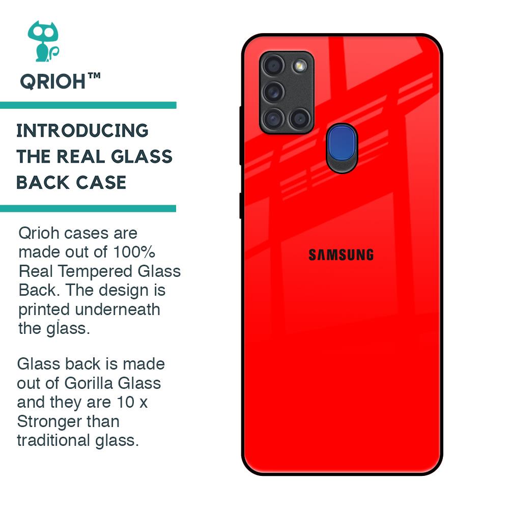 Blood Red Glass Case for Samsung A21s