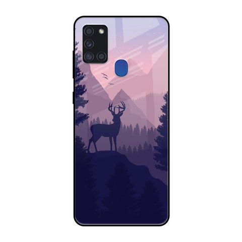 Deer In Night Samsung Galaxy A21s Glass Cases & Covers Online