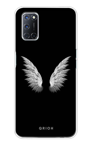 White Angel Wings Oppo A52 Back Cover