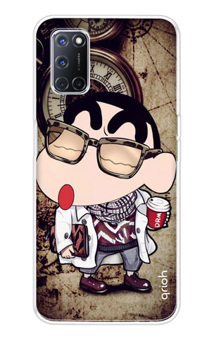 Nerdy Shinchan Oppo A52 Back Cover