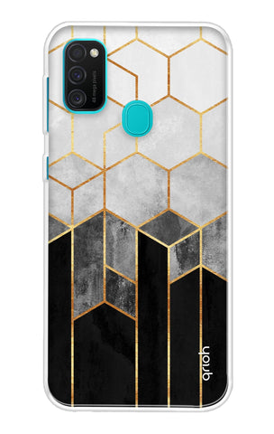 Hexagonal Pattern Samsung Galaxy M21 Back Cover