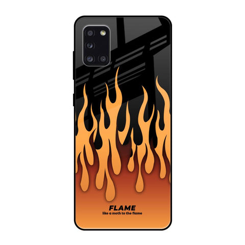 Fire Flame Samsung Galaxy A31 Glass Back Cover Online