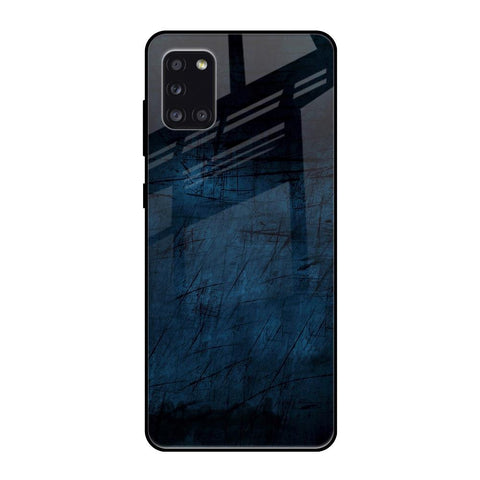 Dark Blue Grunge Samsung Galaxy A31 Glass Back Cover Online