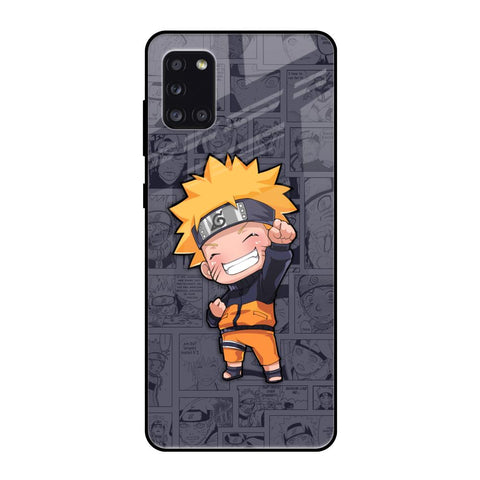 Orange Chubby Samsung Galaxy A31 Glass Back Cover Online