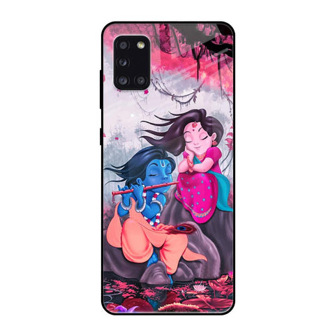 Radha Krishna Art Samsung Galaxy A31 Glass Back Cover Online