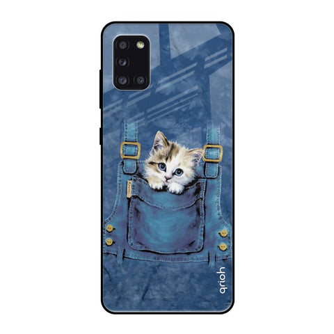 Kitty In Pocket Samsung Galaxy A31 Glass Back Cover Online