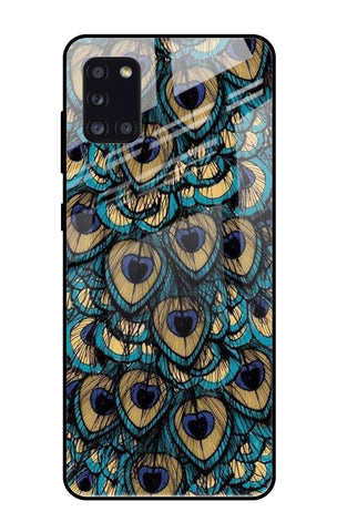 Peacock Feathers Samsung Galaxy A31 Glass Cases & Covers Online