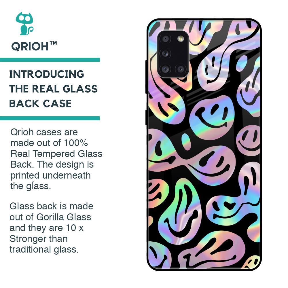 Acid Smile Glass Case for Samsung Galaxy A31