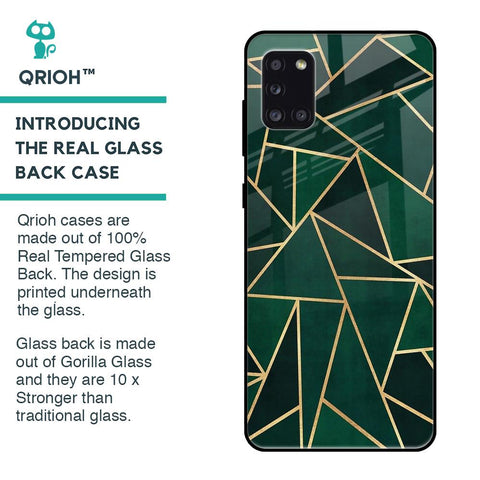 Abstract Green Glass Case For Samsung Galaxy A31