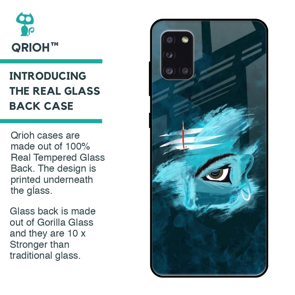 Power Of Trinetra Glass Case For Samsung Galaxy A31