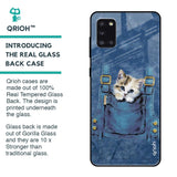 Kitty In Pocket Glass Case For Samsung Galaxy A31