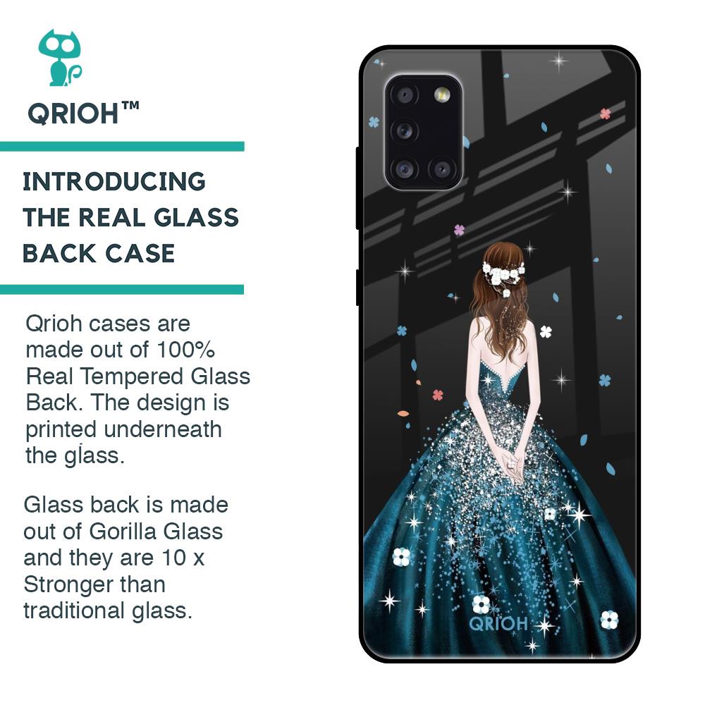 Queen Of Fashion Glass Case for Samsung Galaxy A31