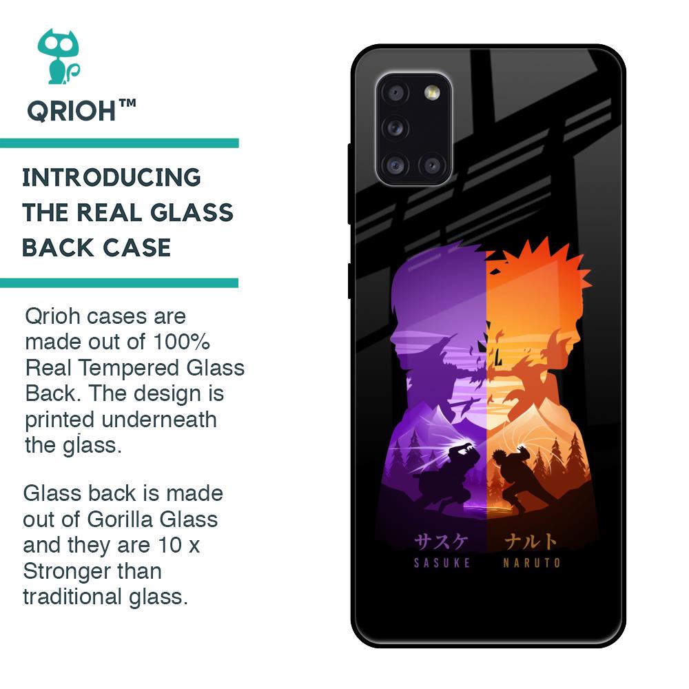 Minimalist Anime Glass Case for Samsung Galaxy A31