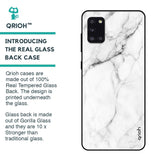 Modern White Marble Glass case for Samsung Galaxy A31