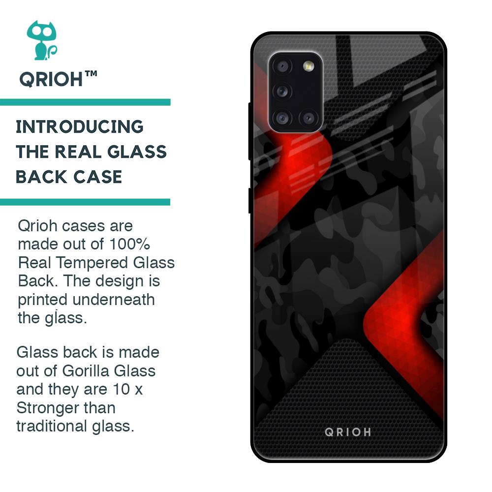 Modern Camo Abstract Glass Case for Samsung Galaxy A31
