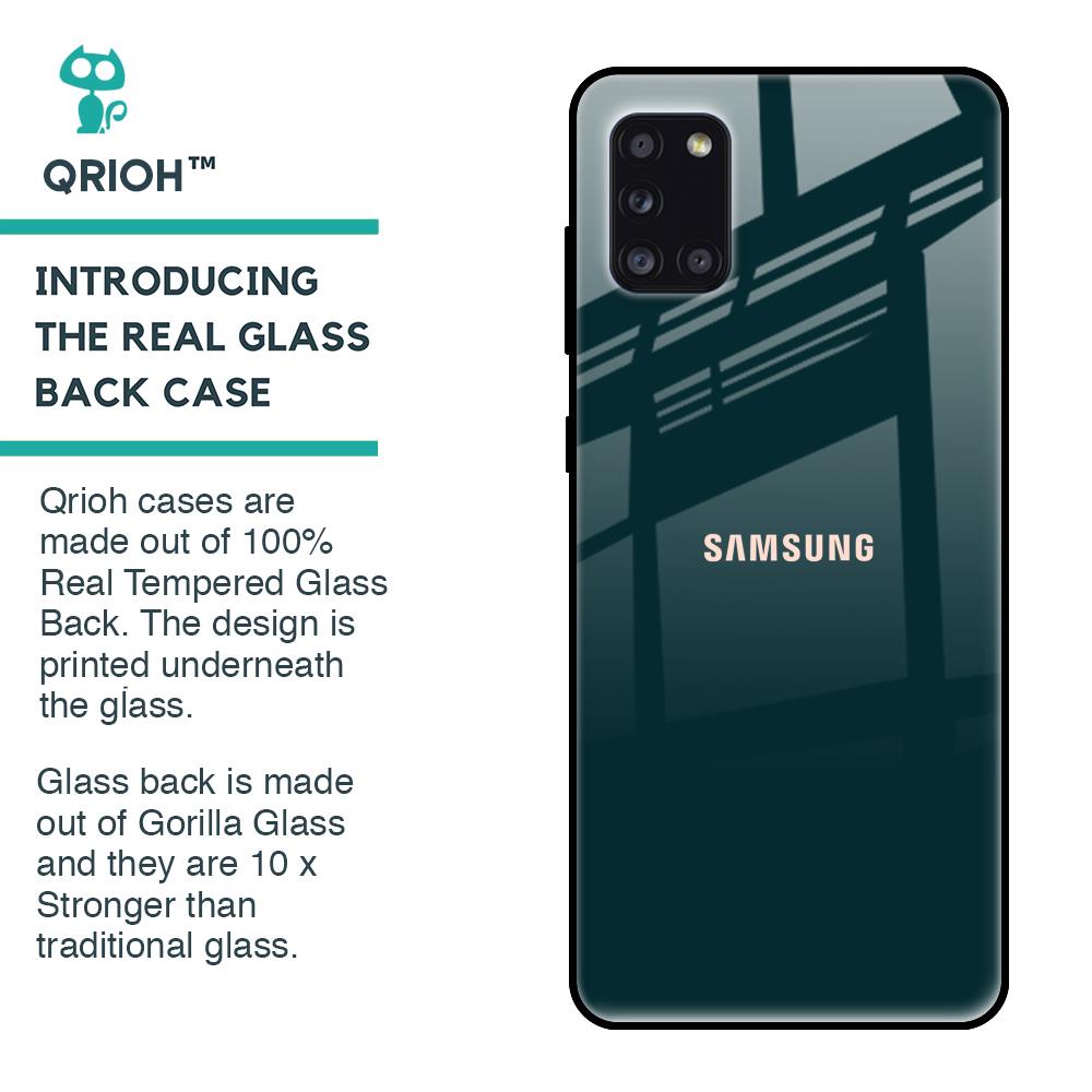 Hunter Green Glass Case For Samsung Galaxy A31